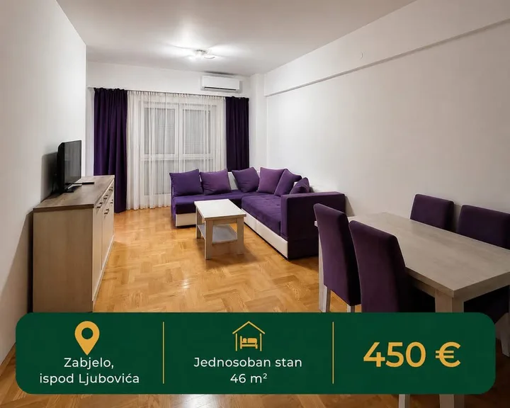 IZDAJE SE JEDNOSOBAN STAN – ZABJELO | PODGORICA 🏡    []