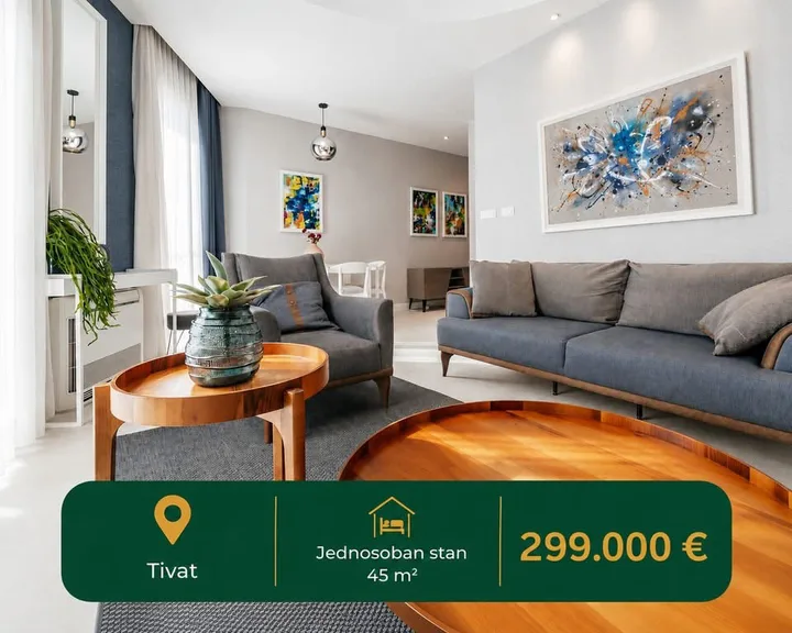 PRODAJE SE MODERAN JEDNOSOBAN STAN – TIVAT | PORTO MONTENEGRO 🏡🌊  \\