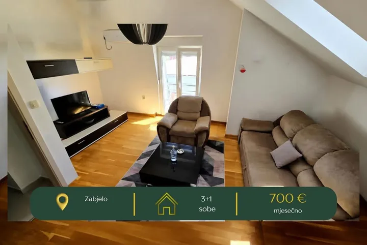 IZDAJE SE TROSOBAN DUPLEX STAN – ZABJELO🏡   ***