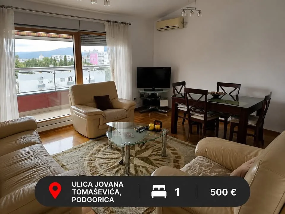🏡 Za izdavanje jednosoban stan u ulici Jovana Tomaševića – preko puta stare zgrade Vlade! ***