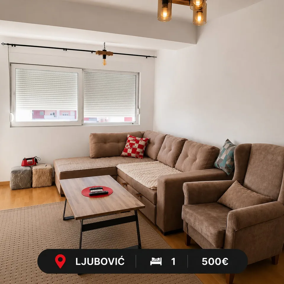 🏡 Izdaje se jednosoban stan * 📍 Ljubović, Podgorica