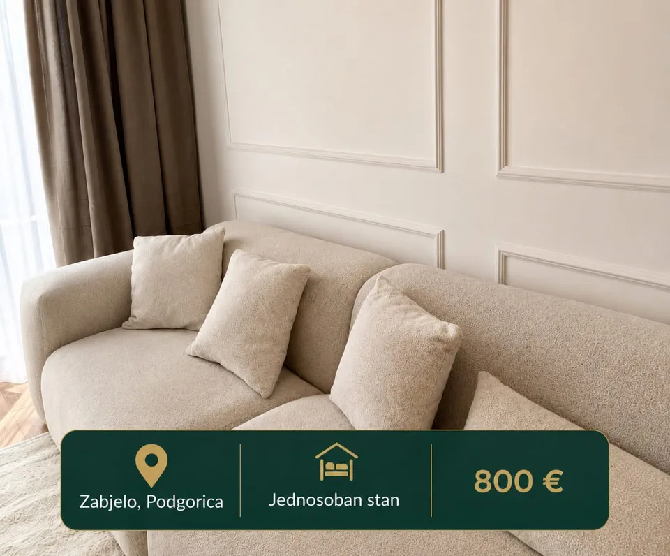 IZDAJE SE JEDNOSOBAN STAN – ZABJELO | PODGORICA  *
