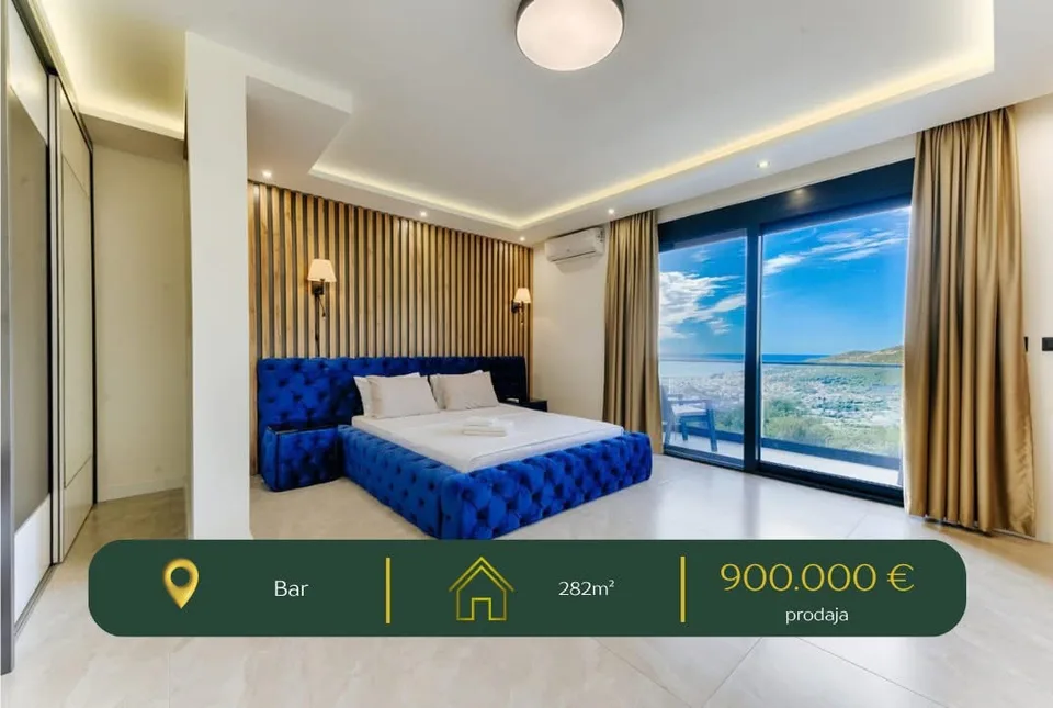 EKSKLUZIVNA KUĆA U ŠUŠNJU – BAR | 282 m² + 500 m² PLAC**